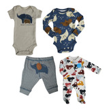 Kit Bebé Prematuro Conjunto De Elefante Y Mameluco Carter´s 