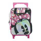 Mochila Carrito Jardin Minnie 12'' Cresko Color Rosa