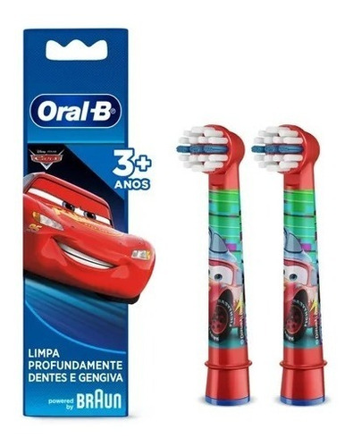 Refil Escova Dental Elétrica Oral-b Carros - 2 Unidades