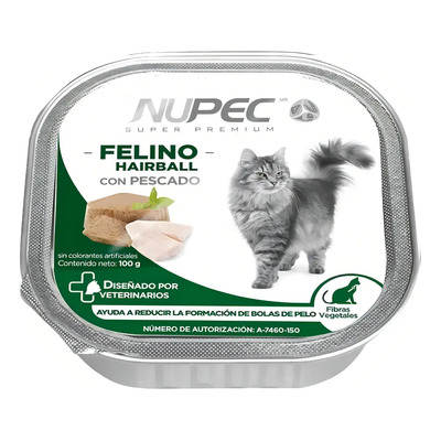 Nupec Felino Hairball Alimento Húmedo Lata De 100 Gr.