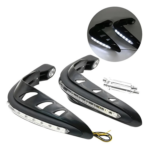 Cubre Puños Moto Handguars Motocicleta Con Luz Led Universal