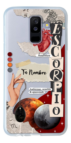 Funda Para Galaxy Mujer Signo Zodiaco Escorpio Con Tu Nombre