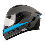 Casco Integral Shaft Sh-582sp Mission_r Grismate Az Visor Tr