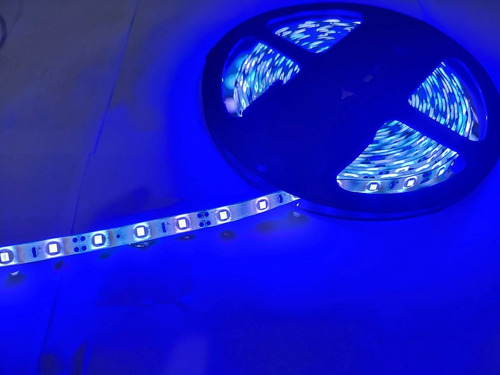 Rollo Cinta Tira Led Adhesiva Auto 5mts Azul Vs Colores 12v