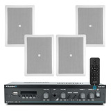 Kit Som Ambiente Slim 1600 Frahm + 4 Arandelas P/embutir Jbl