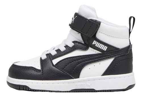 Puma Rebound V6 Mid Ac Inf Para Niño Color Negro, Blanco