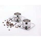 Set De Tazas Pocillo Café 6 Piezas Acero Inoxidable Samihome