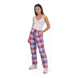 Pantalon A Cuadros Escoces Mujer Hombre Pijama Entre Casa