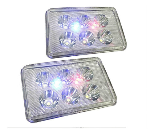 Faros Led Freightliner Fld112 1988 A 2007  6 Led Estrobo 2pz