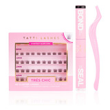 Kit Invisilash Pestañas, Pegamento Y Aplicador Tatti Lashes Color Negro