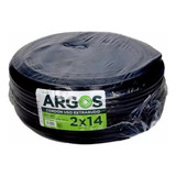 Cable Uso Rudo 2x14 Argos 100mts Negro 100% Cobre