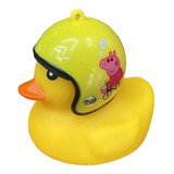 Patito Decorativo Con Casco Hélice Auto Camioneta Moto Bici