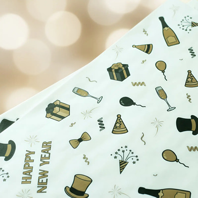 500 Hojas Papel Grado Alimenticio 30x20cm Año Nuevo-new Year