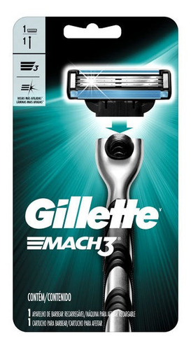 Máquina Para Afeitar Recargable Gillette Mach3 