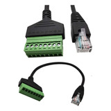 Adaptador De Tornillo Rj45 Ethernet Macho A Terminal Av De 8