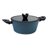 Olla Diamond 28cm Cocina Antiadherente Azul Keep Color Azul Petróleo