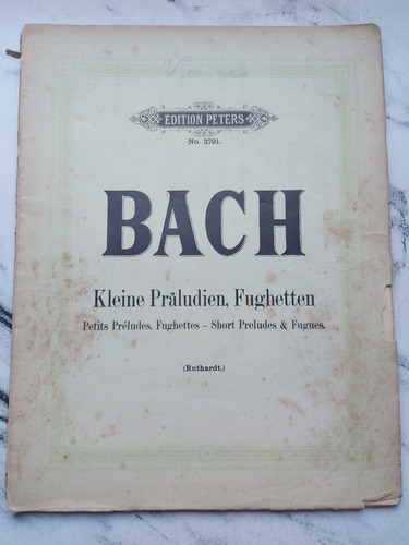 Antigua Partitura Bach Kleine Präludien. Ian 083