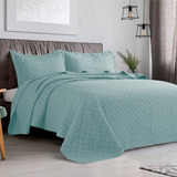 Cubrecama Quilt De Verano 2.0 Plazas (queen) Verde Agua