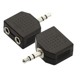 Adaptador Plug 3,5 Mm 2 Estéreo 3,5 Audio Micrófono Pack X2