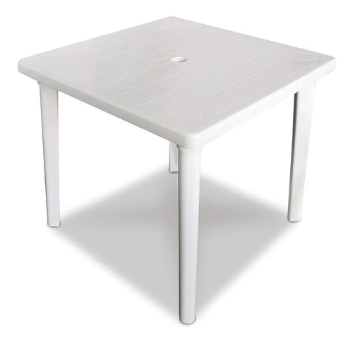 Mesa Cuadrada Color Blanco Plástico 80 X 80 X 74 Cm 1 Pza