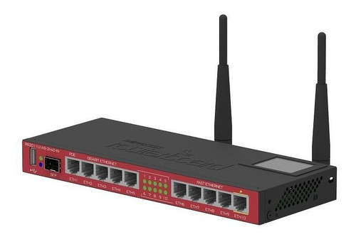 Router Mikrotik Routerboard Rb2011uias-2hnd-in Negro Y Rojo 