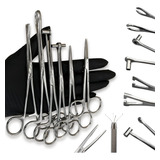 Kit Pinças Body Piercing Completo Iniciante Profissional