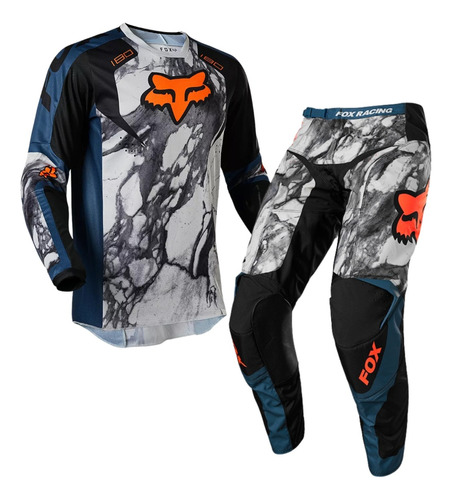 Traje Para Motocross Fox 180 Karrera Azul