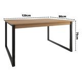 Mesa Para Sala De Jantar Cozinha 1.2m X 90cm Minimalista