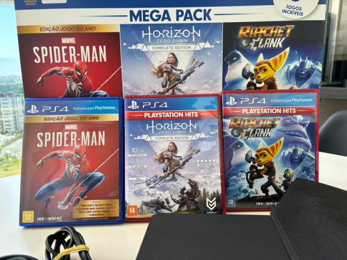Sony Playstation 4 Slim 1tb Mega Pack: Marvel's Spider-man/horizon Zero Dawn Complete Edition/ratchet & Clank