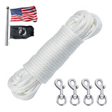 Kit De Cuerda Para Asta De Bandera, Cuerda De Nailon De 100 