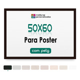Moldura 50x60 Cm Quadro Decorativo Arte Poster Painel + Petg