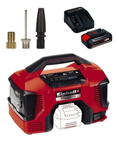 Compresor Aire Portátil 18v Einhell Pressito + Bateria 2,5