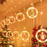 Luces De Navidad Cortina  3d Decoración De Navidad Luces Led