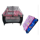 Cuna Corral Para Bebe Tipo Camping Con Toldillo  Colchoneta 