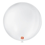 Balão 5 Polegadas Liso Redondo Branco Polar 50 Un. São Roque
