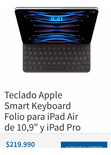 Teclado Apple Smart Keyboard Folio iPad Air 10,9  Y Pro 11