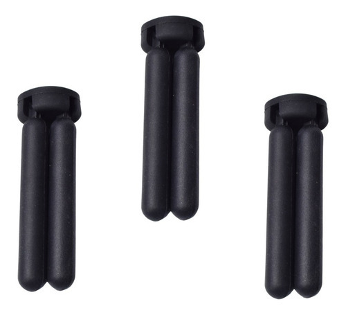 Set De 3 Salvamanteles Papu Plegables De Silicón Color Negro