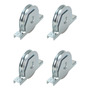 Kit De 4 Ruedas De 8cm Con Base Para 800 Kg Tipo Master Rail
