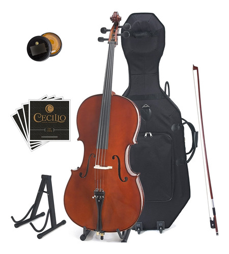 Violonchelo Cecilio, Cco-500, 2 Estuches (1 Rígido), Soporte