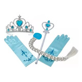 Elsa Frozen, Trenza(peluca), Tiara, Guantes, Cetro, Disfraz