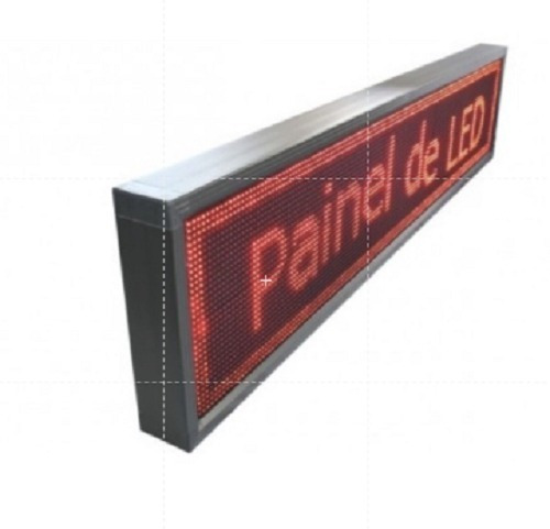 Painel Led Vermelho Letreiro Luminoso Digital 70x20  Usb