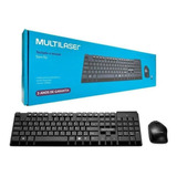 Teclado E Mouse Sem Fio Multilaser Tc251 Usb Abnt2 1200dpi