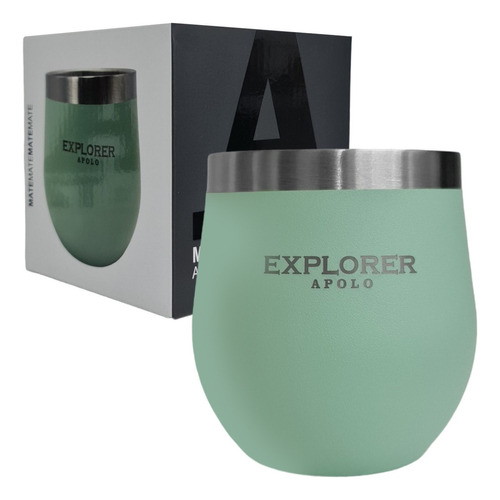 Mate Térmico Clásico Explorer Apolo 193 Ml Acero Inoxidable Verde Claro