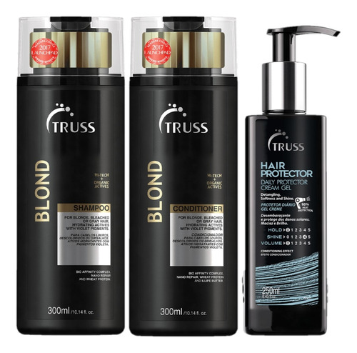 Kit Truss Blond Shampoo + Condicionador + Hair Protector