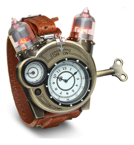 Reloj Analógico Tesla Estilo Steampunk Thinkgeek Con Aspecto