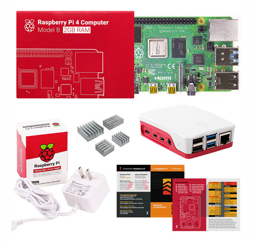 Raspberry Pi 4 B 2gb - Fuente Carcasa Oficial Disipador Kit