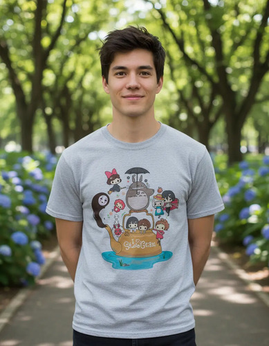 Playera Grapics Yo Amo Studio Ghibli Camiseta Geek Totoro