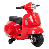 Motoneta Huffy Vespa Moto Montable 6 Volts Niños Luces Led Color Rojo