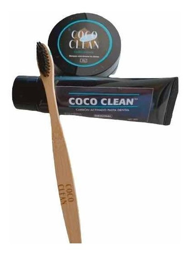 Cococlean + Cepillo De Bambú + Pasta Dental
