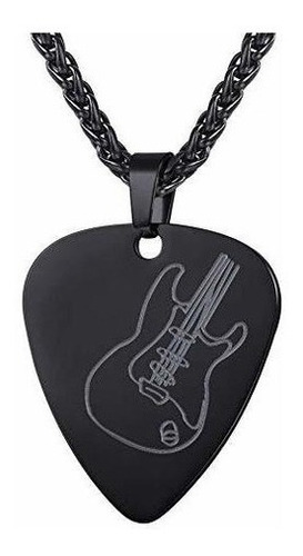 U7 Collar De Pua De Guitarra Con Cadena Ajustable De Acero J